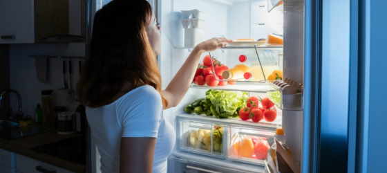 free standing fridge