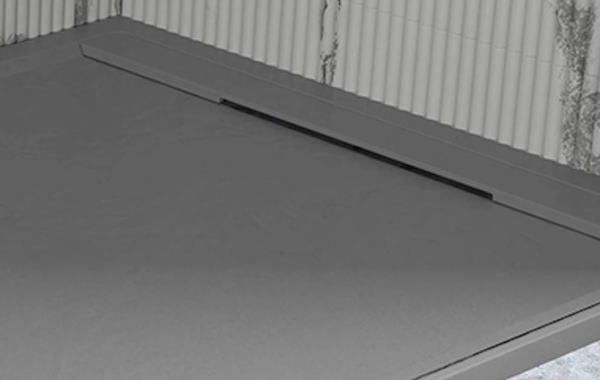 The concealed linea waste on the RefleXion shower tray