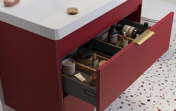 Drawer detail of Reed vanity unit