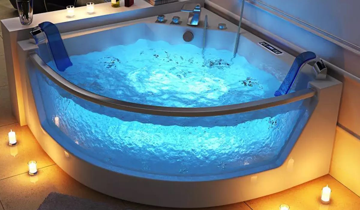 corner whirlpool bath