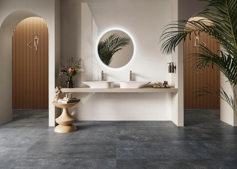 grey floor tile